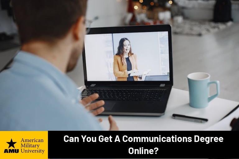 can-you-get-a-communications-degree-online communications degree student on video conference call