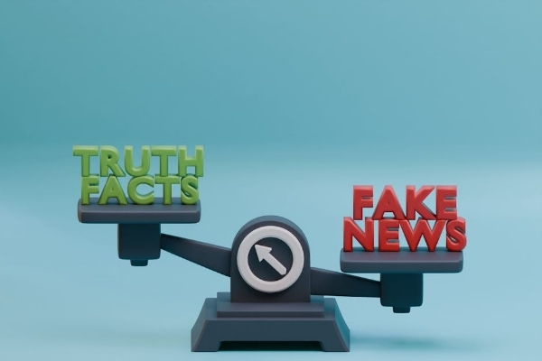 scale weighing truth facts vs. fake news