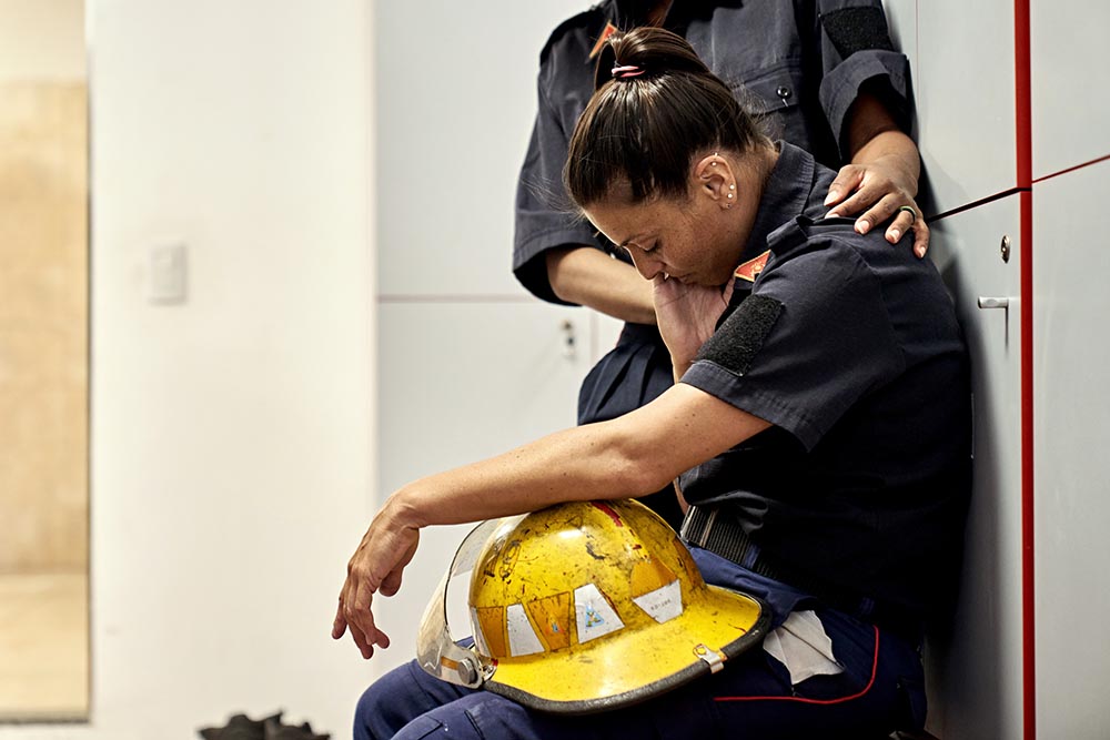 female-firefighter female firefighter