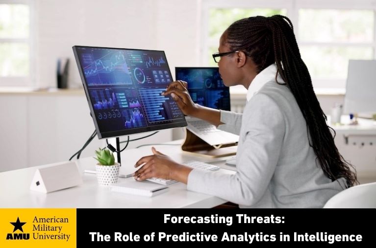 forecasting-threats woman on touchscreen computer