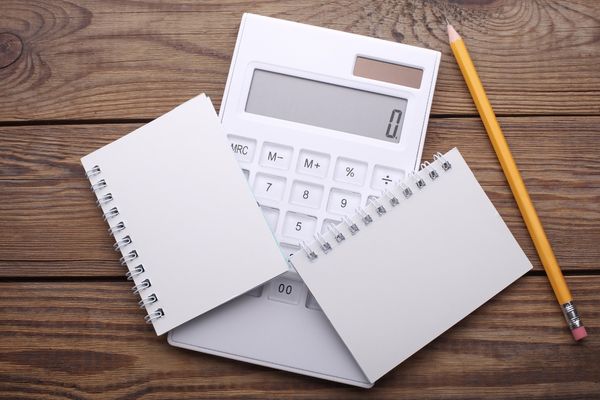 master's in accounting calculator and notepad