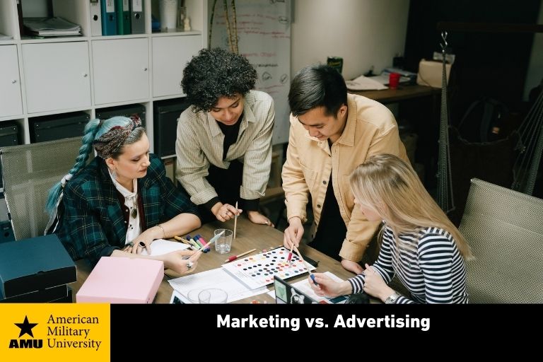 marketing professionals reviewing content