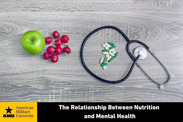 relationship-between-nutrition-and-mental-health nutritional fruit and stethoscope