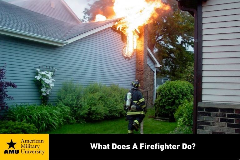 what-does-a-firefighter-do firefighter heading toward house fire