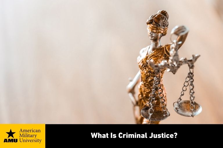 what-is-criminal-justice-amu criminal justice symbolic statue of blindfolded woman holding scale and sword