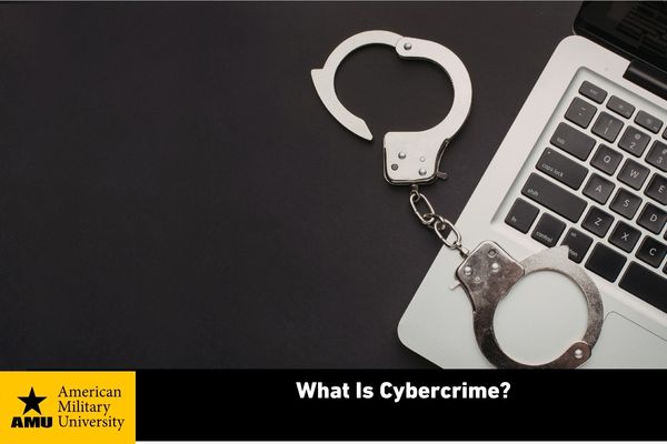 cybercrime depicted by handcuffs on keyboard