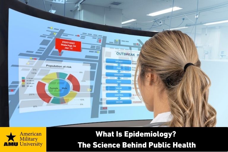 nurse reviewing public health records