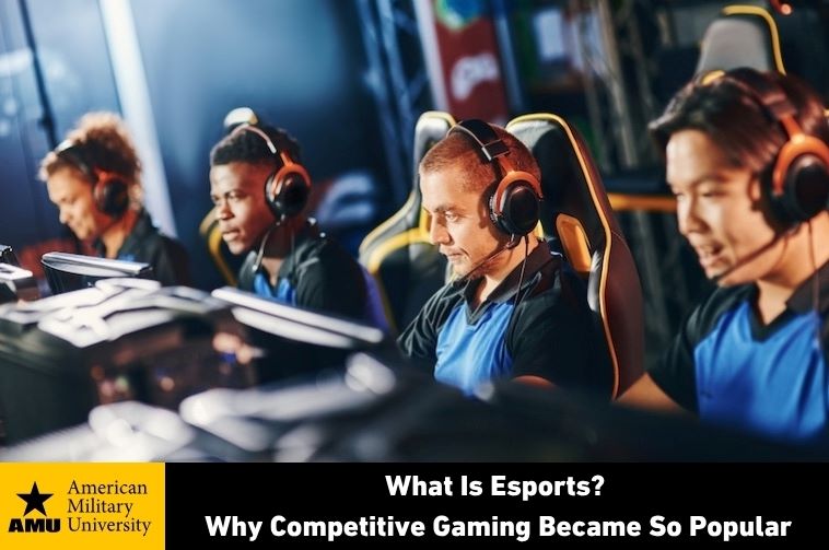 what-is-esports esports team sitting at computers wearing headsets