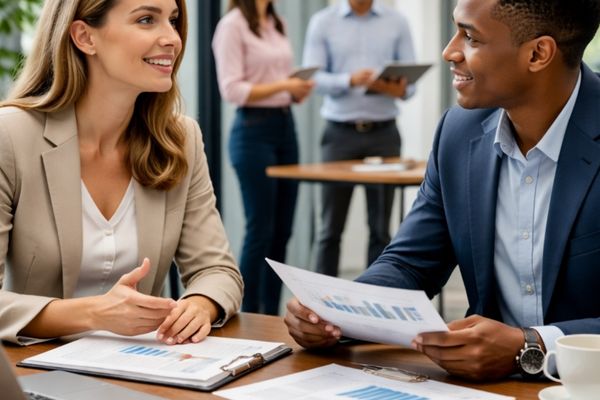 public administration professionals discussing data