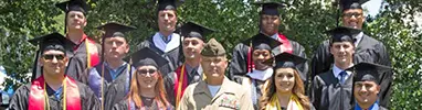 A group of military graduates
