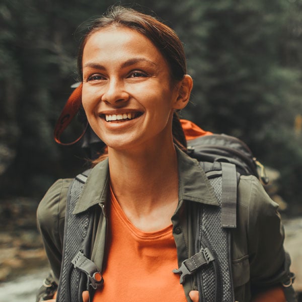 women hiking