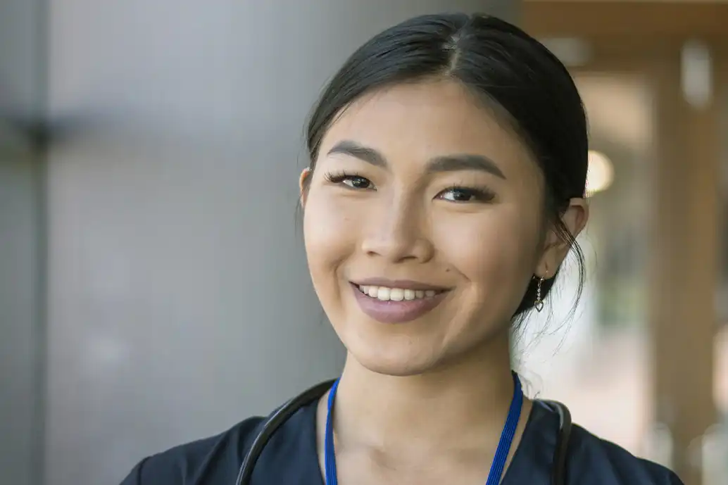 nursing education student smiling